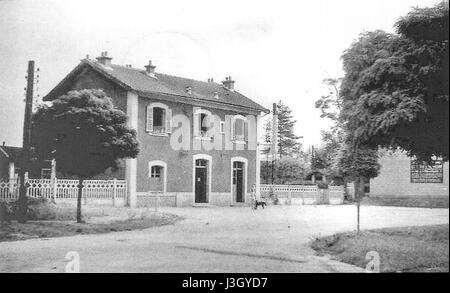 Gare de Saint Fargeau Carte postale0006 Stockfoto