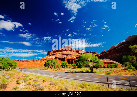 Capitol Reef Nationalpark ist ein Nationalpark, in Süden-zentralem Utah. Stockfoto
