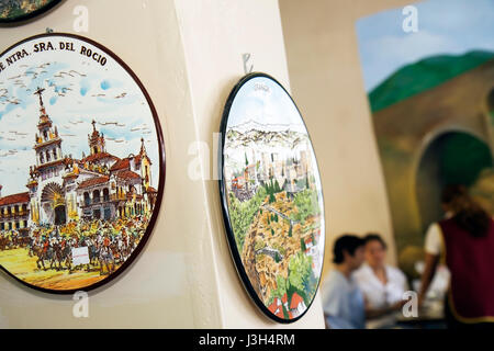 Miami Florida, Delicias de Espana, spanisches Restaurant, Sammlerstück, Souvenir-Teller, Dekor, Innenarchitektur, Spanien, Besucher reisen Reise touristisch tou Stockfoto