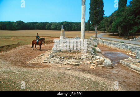 Ruinen der römischen Villa in Brijuni Nationalpark Stockfoto