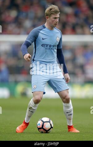 KEVIN DE BRUYNE MANCHESTER CITY FC MANCHESTER CITY FC RIVERSIDE STADIUM MIDDLESBROUGH ENGLAND 11. März 2017 Stockfoto