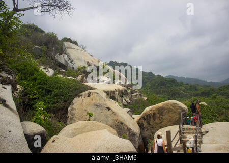 Ein bewölkter Tag in Tayrona Park, Santa Marta Stockfoto