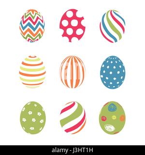 Satz von Easter eggs Stock Vektor