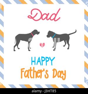 Süße Karte für Vatertag Stock Vektor