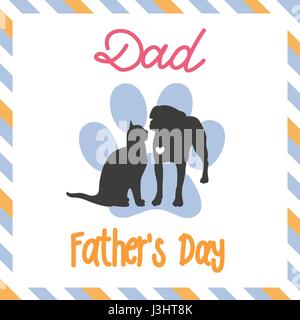 Süße Karte für Vatertag Stock Vektor