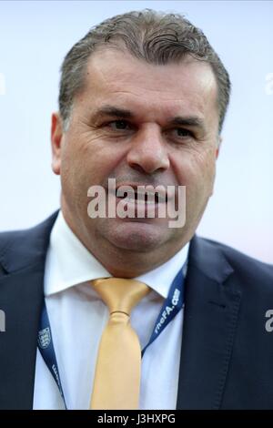 ANGE POSTECOGLOU Australien MANAGER Australien MANAGER STADIUM der leichten SUNDERLAND ENGLAND 27. Mai 2016 Stockfoto