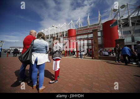 RIVERSIDE STADIUM MIDDLESBROUGH FC V STOKE CITY RIVERSIDE STADIUM MIDDLESBROUGH ENGLAND 13. August 2016 Stockfoto