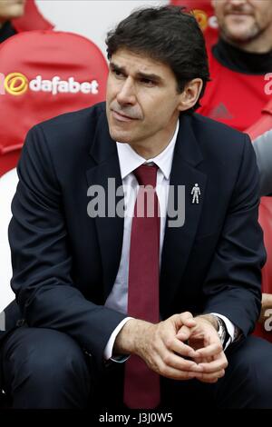 AITOR KARANKA MIDDLESBROUGH FC MANAGER MIDDLESBROUGH FC MANAGER Stadion von leichten SUNDERLAND ENGLAND 21. August 2016 Stockfoto