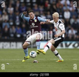 ROSS MCCORMACK wird HUGHES DERBY COUNTY V ASTON DERBY COUNTY V ASTON VILLA IPRO Stadion DERBY ENGLAND 20. August 2016 Stockfoto