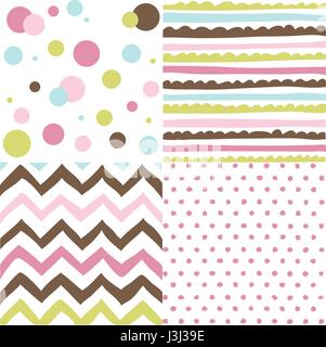 Satz von seamless pattern Stock Vektor