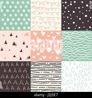 Satz von seamless pattern Stock Vektor