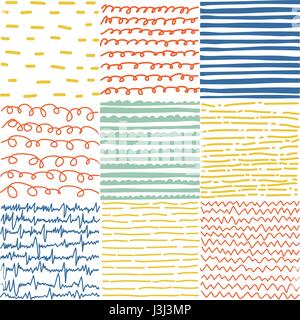 Reihe von abstrakten Musterdesigns Stock Vektor