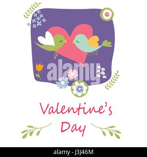 : Karte Valentinstag Stock Vektor