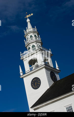 Der Turm der alten Gemeindehaus im Zentrum Jaffrey, NH - 31. Januar 2013 Stockfoto