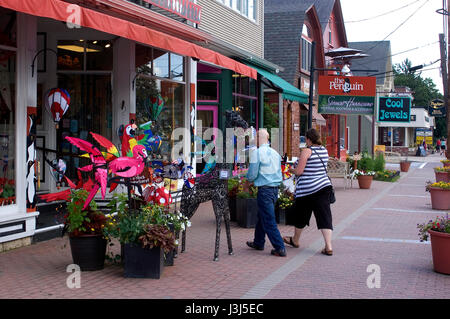 Shopper & Shopper in North Conway, New Hampshire, Usa Stockfoto