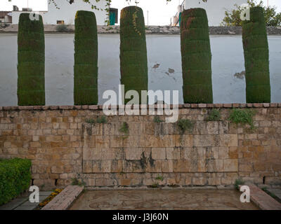 Die Gärten der Festung Alcazar der christlichen Monarchen in Cordoba, Spanien Stockfoto