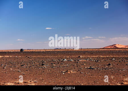 Sanddünen in der Wüste Sahara, Merzouga, Marokko Stockfoto
