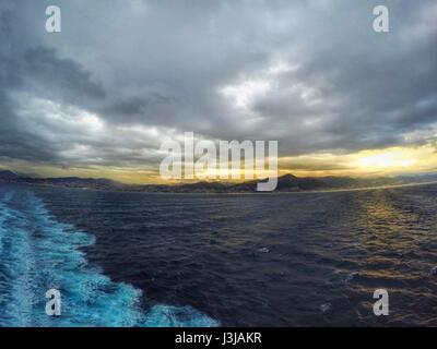 Denia-Alicante-Nas Mongo Bergblick vom Meer Mittelmeer Stockfoto