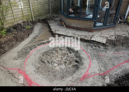 neue Garten-Design und Konstruktion von einem zugelassenen Marshalls Auftragnehmer Stockfoto