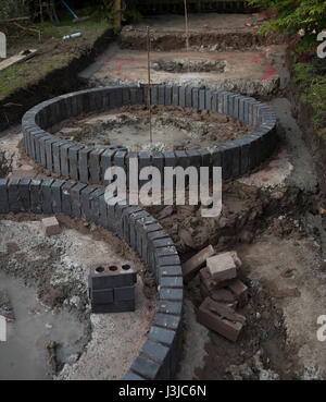 neue Garten-Design und Konstruktion von einem zugelassenen Marshalls Auftragnehmer Stockfoto