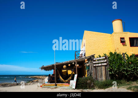 Hotel und Restaurant in Cabo Polonio, Rocha, Uruguay Stockfoto