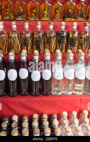 Lao Lao Whisky Shop im Lao Lao Dorf Ban Xabg Heu am Mekong Fluss in die Stadt Luang Prabang im Norden von Laos in Südostasien. Stockfoto