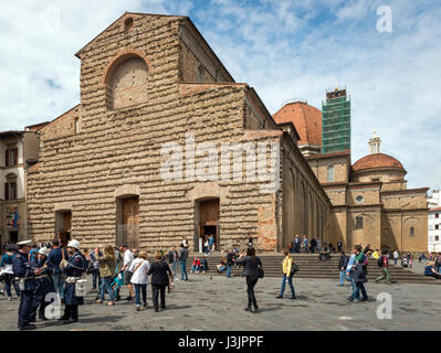 Basilica Di San Lorenzo in Florenz, Italien Stockfoto