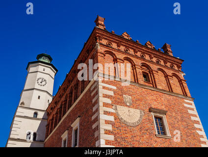 Polen, Woiwodschaft świętokrzyskie Woiwodschaft, Sandomierz, Marktplatz, Rathaus Stockfoto