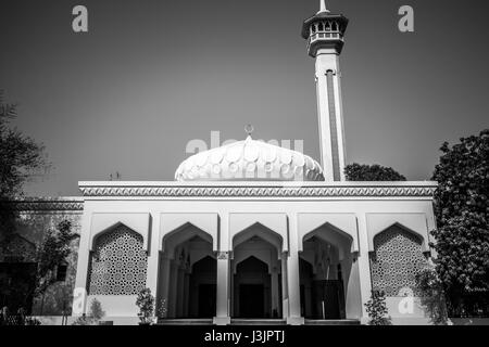 Alfarooq Moschee oder Masjid Al Farooq. Befindet sich im historischen Viertel Al Fahidi (Al Bastakiya) Stockfoto