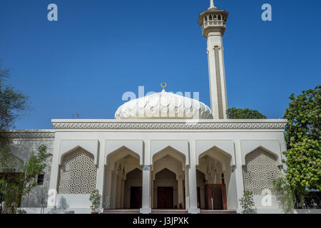 Alfarooq Moschee oder Masjid Al Farooq. Befindet sich im historischen Viertel Al Fahidi (Al Bastakiya) Stockfoto