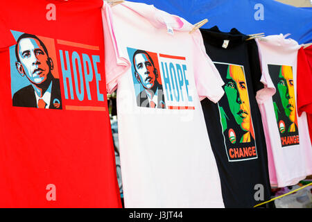 Miami Florida, Biscayne Boulevard, Bicentennial Park, frühe Abstimmung für Change Rally, Barack Obama, Präsidentschaftskandidat, Kampagne, Wahlkampf, politisch, elektr Stockfoto