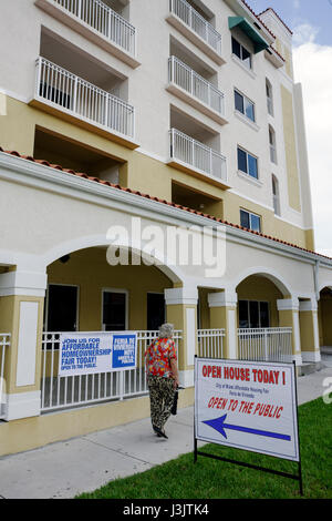 Miami Florida, Little Havana, Flagler Street, erschwingliche Hausbesitzmesse, Villas Godoy Eigentumswohnung, Wohn-, Wohnung, Wohnungen, Wohnung, Gebäude, low i Stockfoto