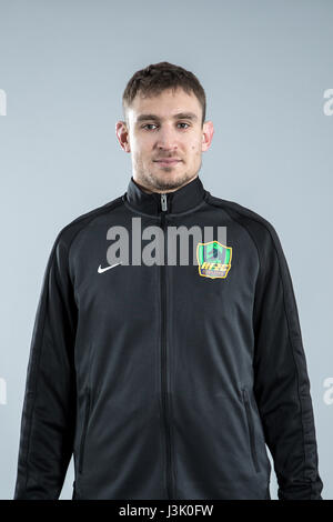 Porträt des kroatischen Fußballspieler Nikica Jelavic von Guizhou Hengfeng Zhicheng F.C. für die 2017 Chinese Football Association Super League, in Guiyang Stadt, Südwest-China Provinz Guizhou, 23. Februar 2017. Stockfoto
