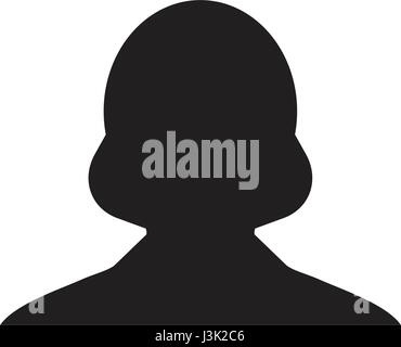 Frau Benutzersymbol - Person-Profil-Avatar-Glyph-Vektor-Illustration Stock Vektor