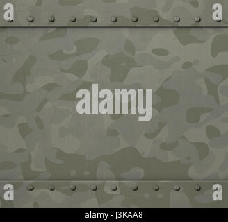 Militärische Rüstung mit Tarnung 3d Illustration Hintergrund Stockfoto