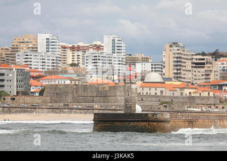 Leuchtturm Felgueiras, Foz Do Douro, Porto, Distrikt Porto, Portugal, Europa ich Leuchtturm Felgueiras, Foz Douro, Porto, Distrikt Porto, Portugal, Stockfoto