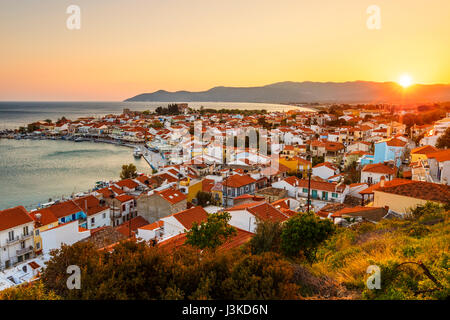 Malerische Pythagorion auf der Insel Samos, Griechenland. Stockfoto