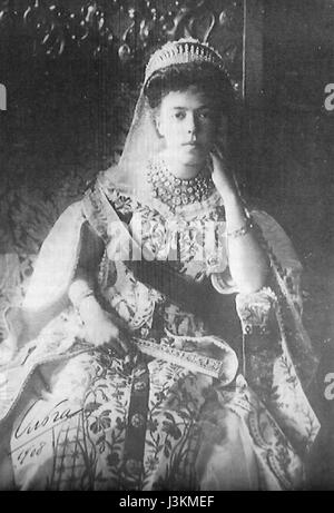 Großherzogin Olga Alexandrovna tragen die traditionelle Kleidung der russischen Hof Stockfoto