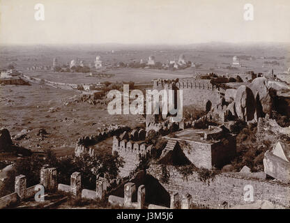 Golconda Gräber aus Fort, 1902-03 Stockfoto