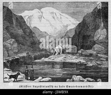 Hospiz du Grand Saint-Bernard 1835 Stockfoto