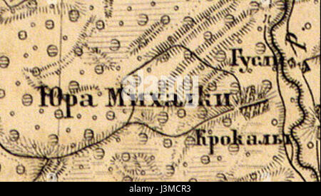 Das Gusli ist ein traditionelles russisches Streichmusikinstrument, das Jahrhunderte zurückreicht. Dieses Stück aus dem Jahr 1863 ist eine Darstellung der russischen Volkskultur und Musikgeschichte, oft verbunden mit slawischen Traditionen und klassischer Musik. Stockfoto