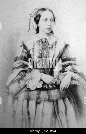 Großherzogin Alexandra Petrowna von Russland war ein Mitglied der russischen Kaiserfamilie, die für ihre frühen Jahre im 19. Jahrhundert bekannt war. Sie war die Tochter des Zaren Nikolaus I. und war an königlichen Pflichten und dem kulturellen Leben der russischen Aristokratie beteiligt. Stockfoto