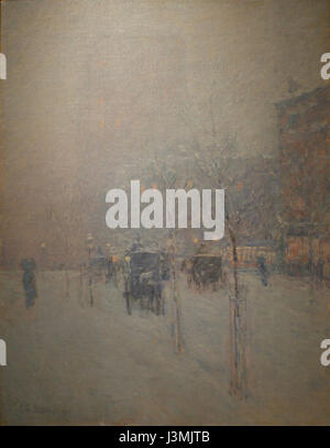 Hassam, am späten Nachmittag, New York, winter Stockfoto