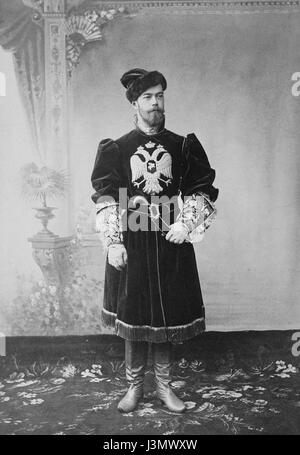 Großartiger Herzog Nicholas Alexandrovich in russischer Sprache Kleid für A.Sheremetev Ball (1894) von Teatrov Stockfoto