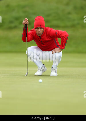 Dänemarks Lucas Bjerregaard während Tag eins der Golf-Sechser im Centurion Club, St Albans. Stockfoto