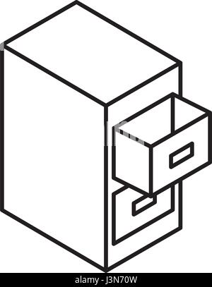 Dokument-Aktenschrank isometrische Stock Vektor