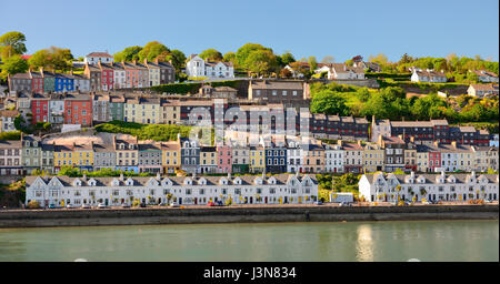 Waterfront Häuser in Cobh, Irland. Stockfoto