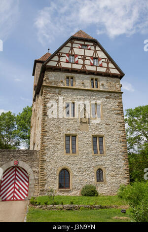 Schloss Buchenbach Mulfingen-Buchenbach, Jagst, Jagst-Tal, Hohenlohe, Baden-Württemberg, Deutschland Stockfoto