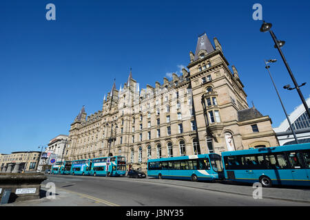 Lime Street Kammern in Liverpool. Fassade im Stil der französischen Renaissance, Lime Street Railway Station, ursprünglich die North-Western-Hotel Rai dienen Stockfoto