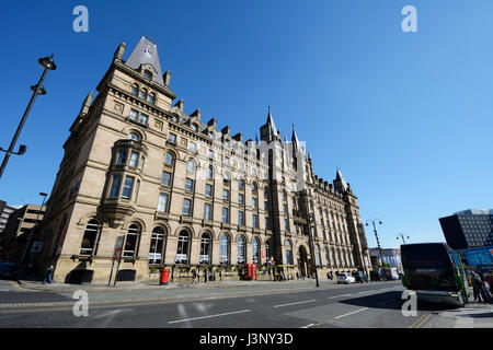 Lime Street Kammern in Liverpool. Fassade im Stil der französischen Renaissance, Lime Street Railway Station, ursprünglich die North-Western-Hotel Rai dienen Stockfoto